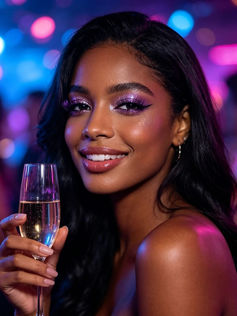 Long lash look for a party