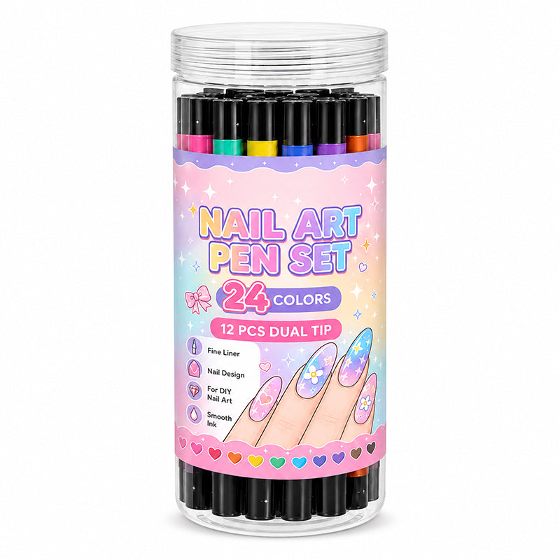 💅24 Colors Nail Design Pens – DIY Nail Decoration & Art Kit🎁