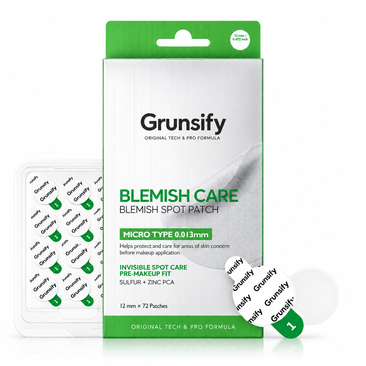 Grunsify Blemish Care spot patch packaging