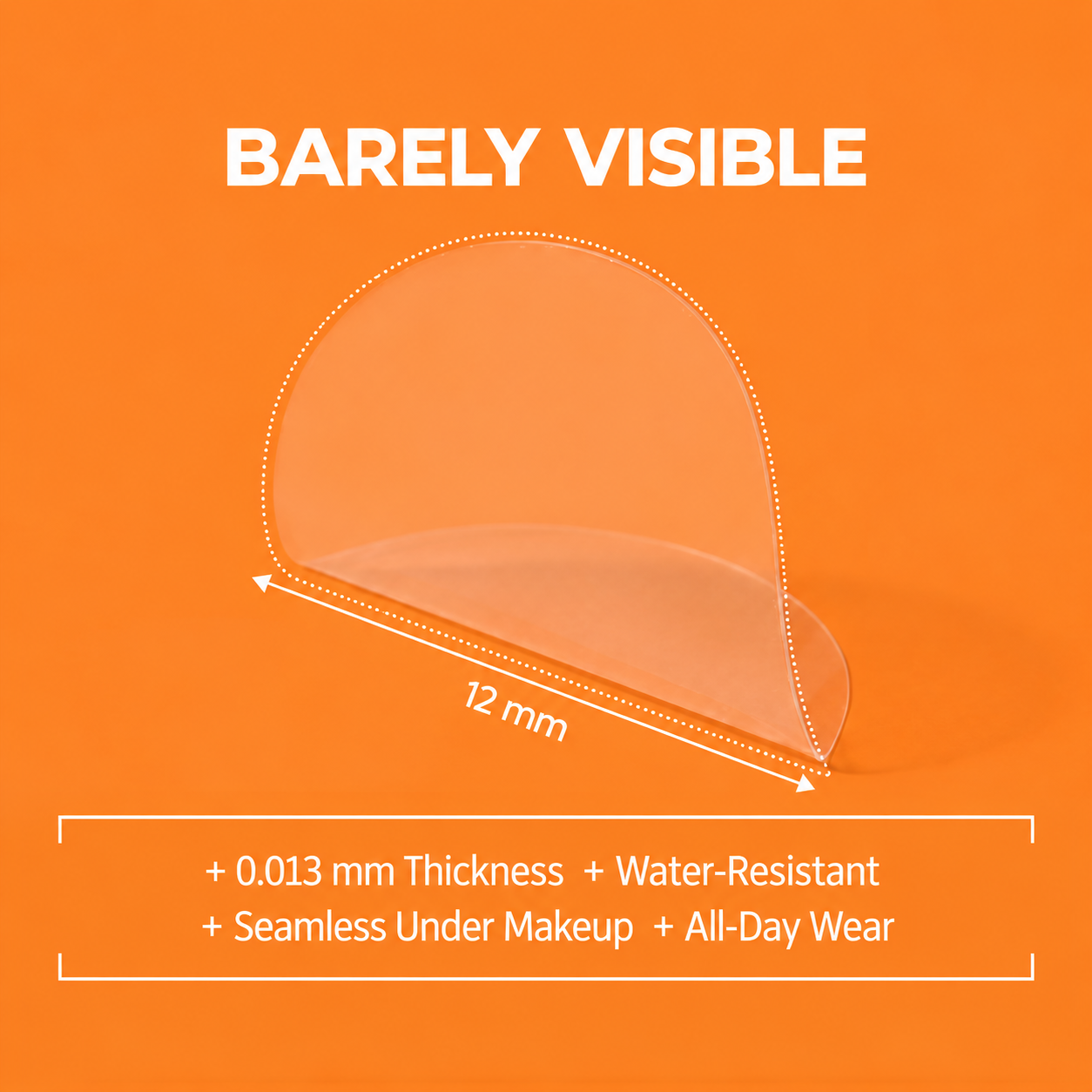 Transparent C+E Bright patch with 12 millimeter measurement