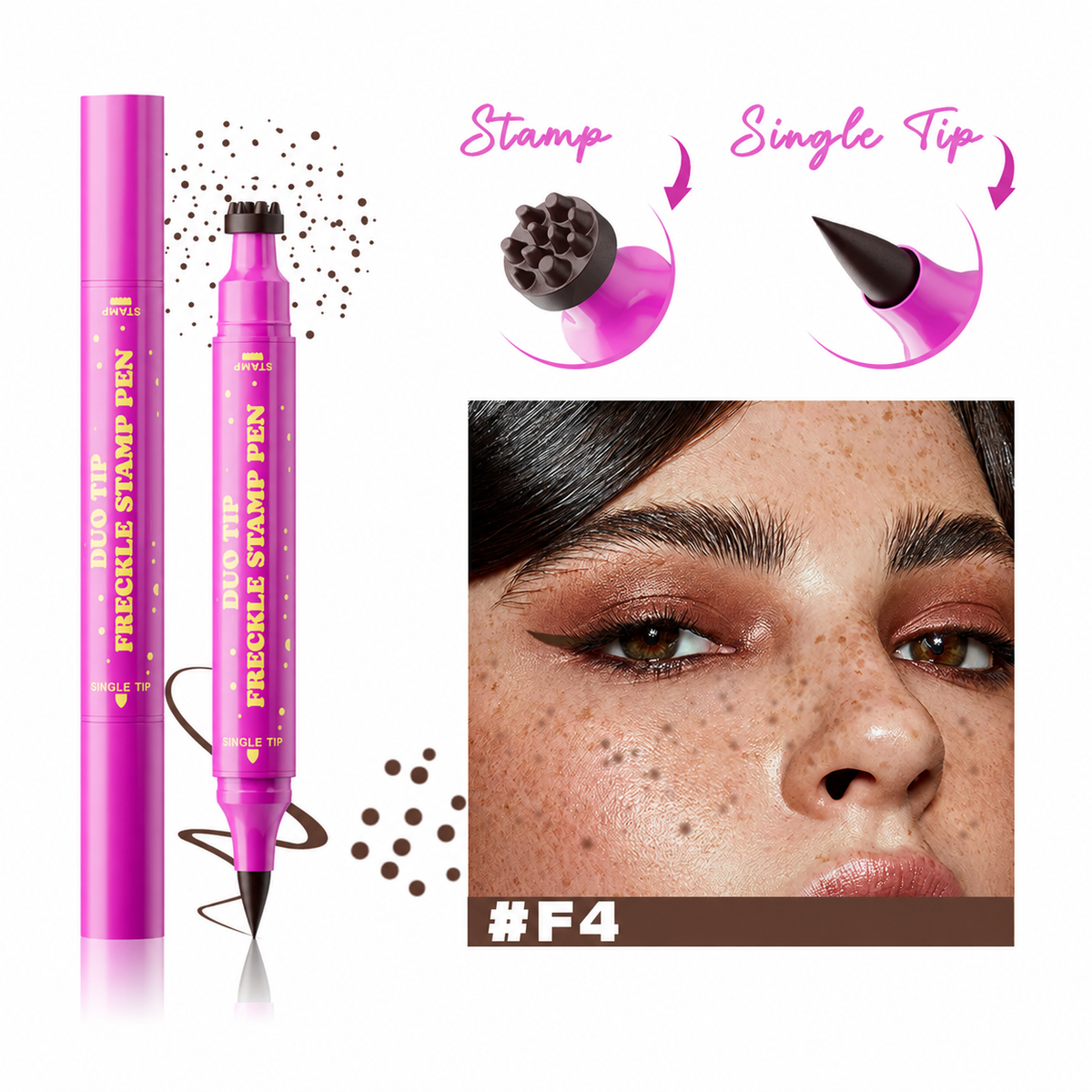 3 in 1 Waterproof Faux Freckle Stamp & Fine Tip Pen