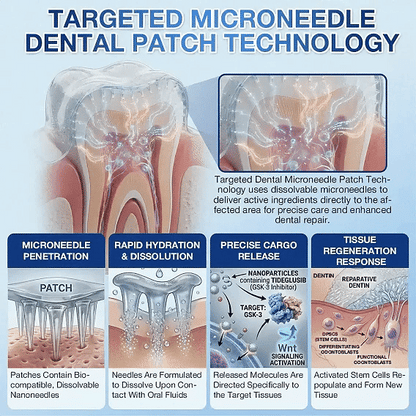 Tooth & Gum Care Fast-Dissolving Microneedle Patch✨ (𝟓-𝐢𝐧-𝟏 💎 𝐑𝐞𝐛𝐮𝐢𝐥𝐝 𝐄𝐧𝐚𝐦𝐞𝐥 & 𝐃𝐞𝐧𝐭𝐢𝐧 • 𝐒𝐭𝐫𝐞𝐧𝐠𝐭𝐡𝐞𝐧 𝐆𝐮𝐦𝐬 • 𝐄𝐫𝐚𝐝𝐢𝐜𝐚𝐭𝐞 𝐓𝐚𝐫𝐭𝐚𝐫 & 𝐎𝐝𝐨𝐫 • 𝐖𝐡𝐢𝐭𝐞𝐧𝐢𝐧𝐠 • 𝐒𝐭𝐨𝐩 𝐓𝐨𝐨𝐭𝐡 𝐒𝐞𝐧𝐬𝐢𝐭𝐢𝐯𝐢𝐭𝐲)