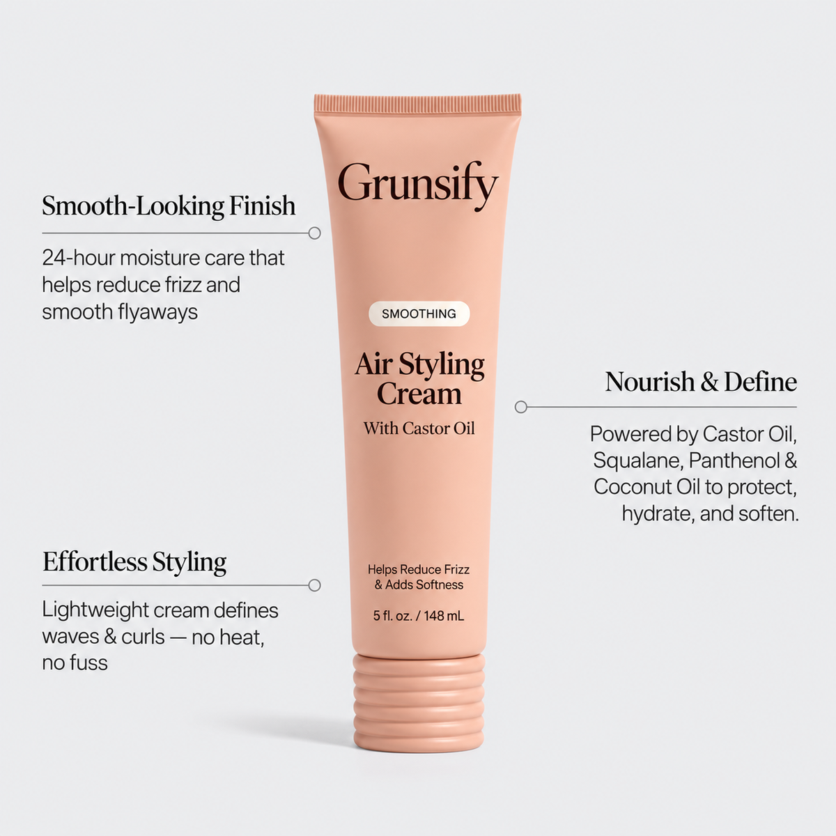 Grunsify Air Styling Cream – Smoothing Leave-In Hair Treatment