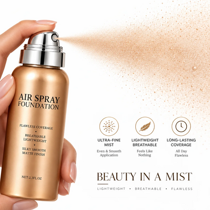 Waterproof & Sweat-Resistant Spray Foundation with Lightweight✨