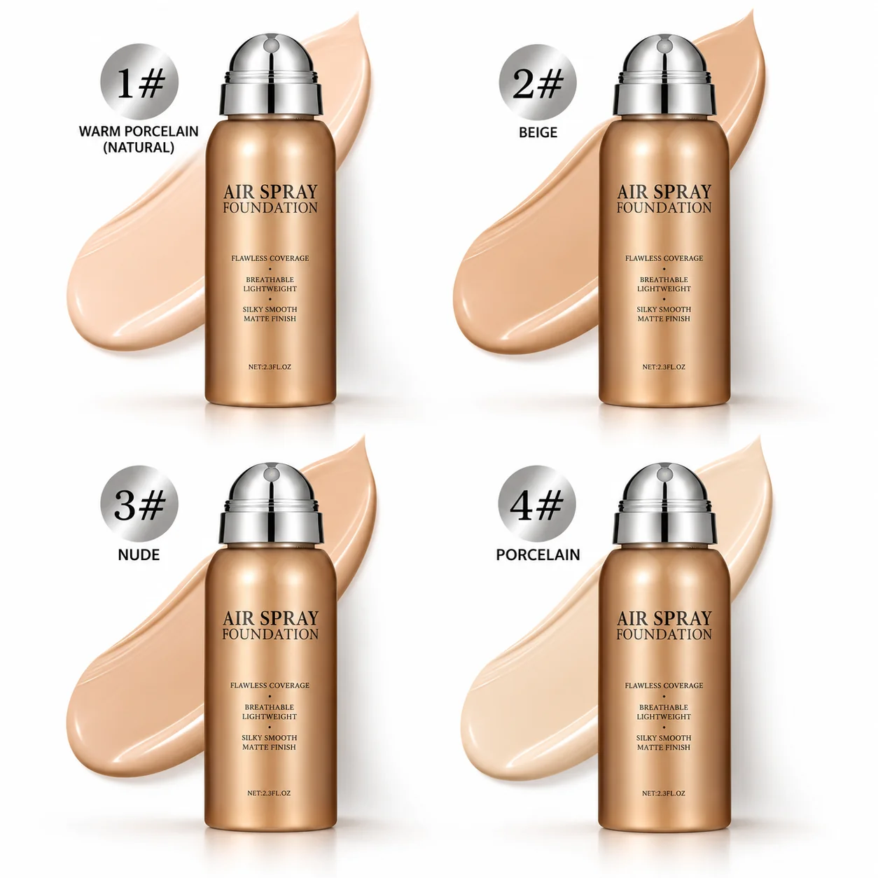 Air Spray Foundation four shade options