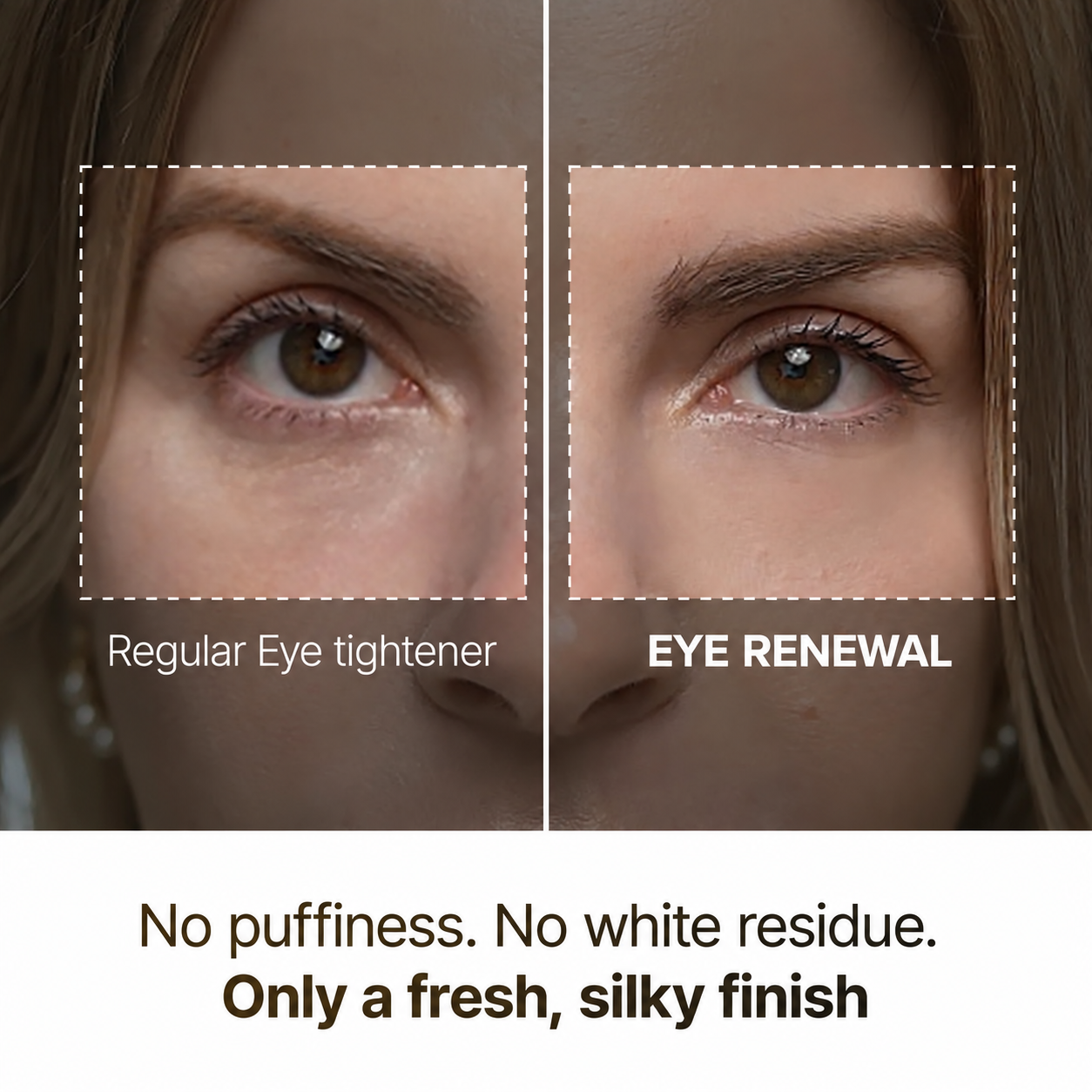 Fresh silky under-eye finish comparison