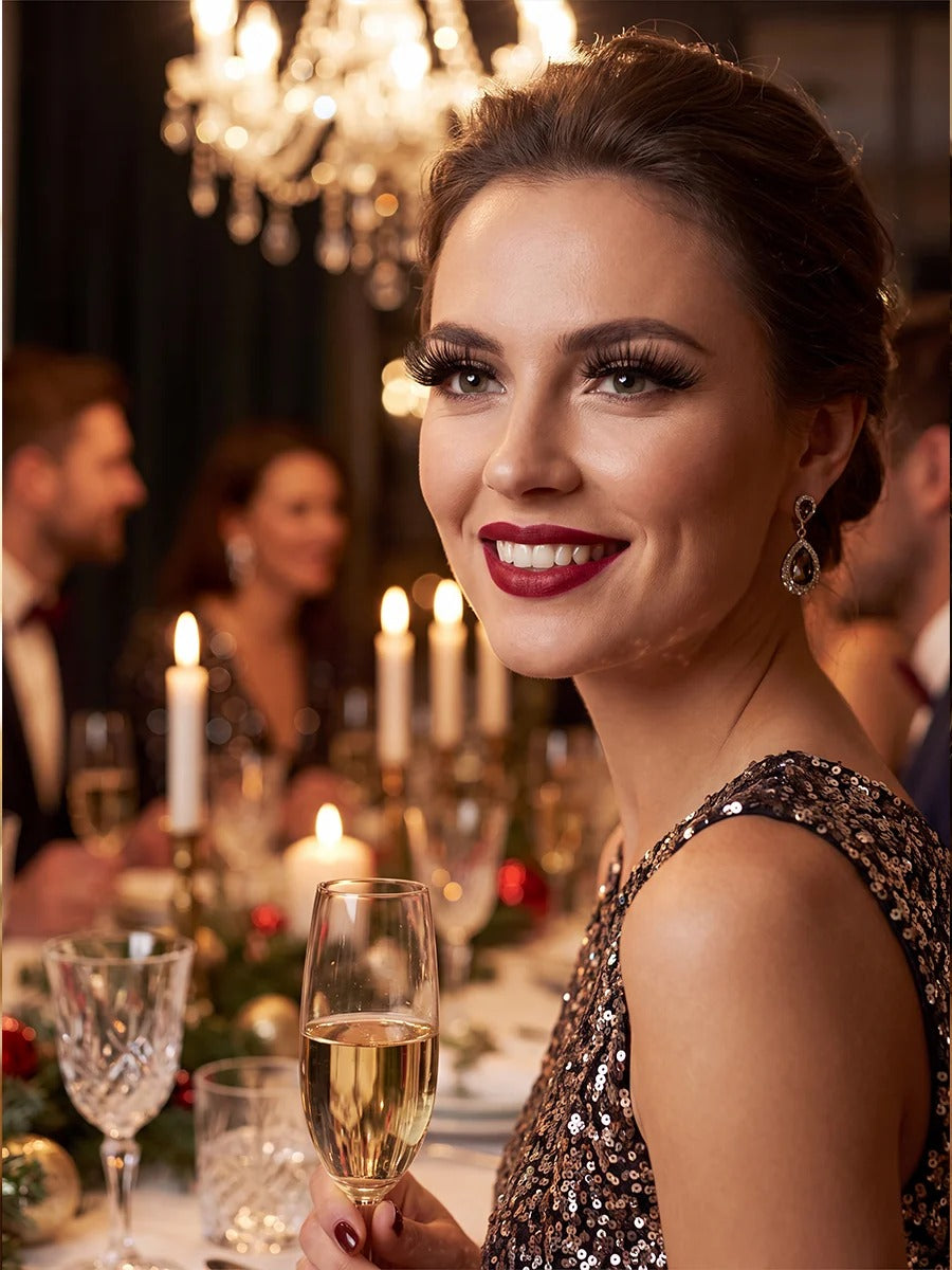 Full lash look for an evening gala