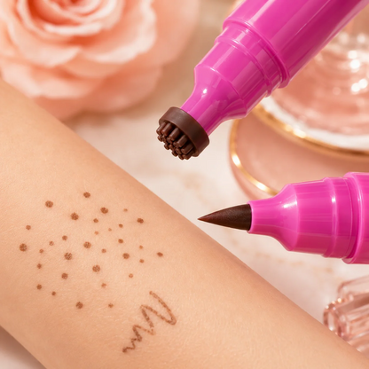 3 in 1 Waterproof Faux Freckle Stamp & Fine Tip Pen