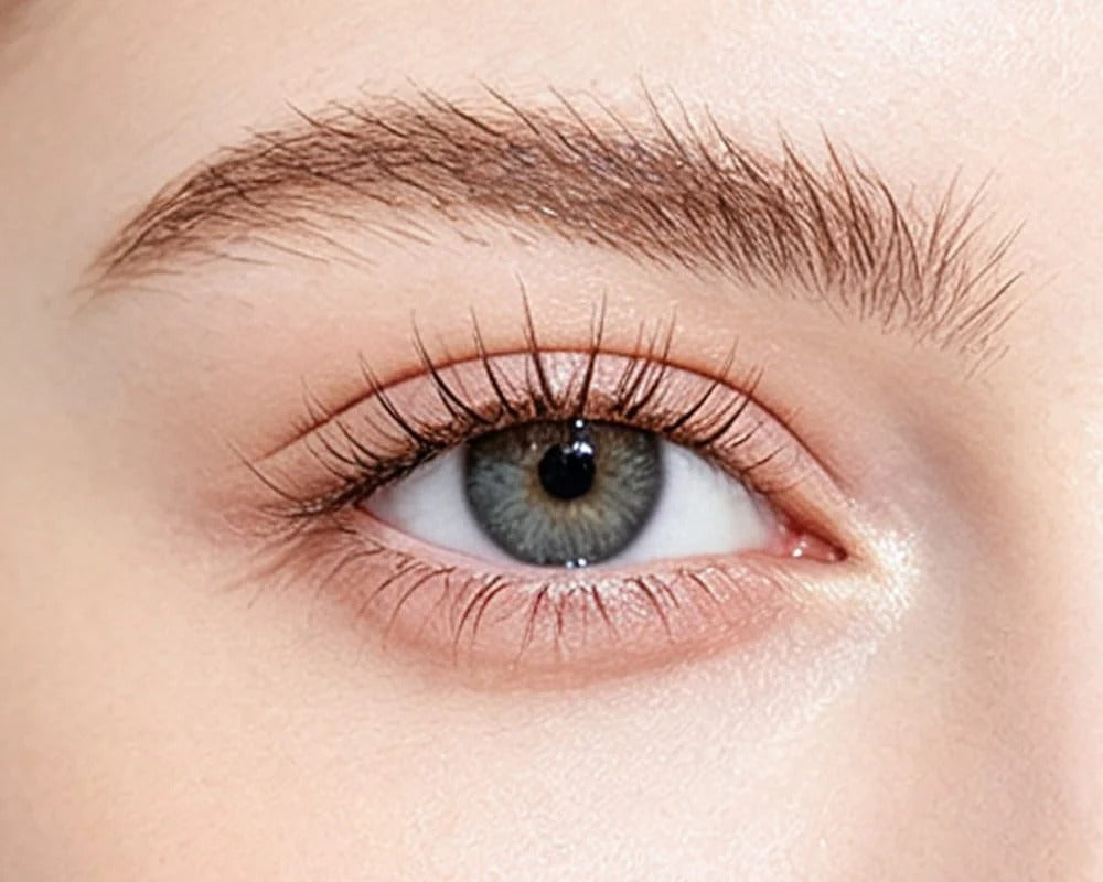Eye before false eyelash application