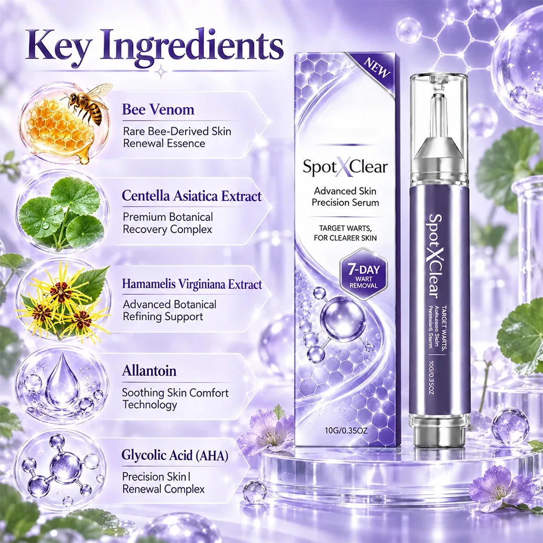 SpotXClear five-ingredient complex with bee venom, centella, witch hazel, allantoin and glycolic acid