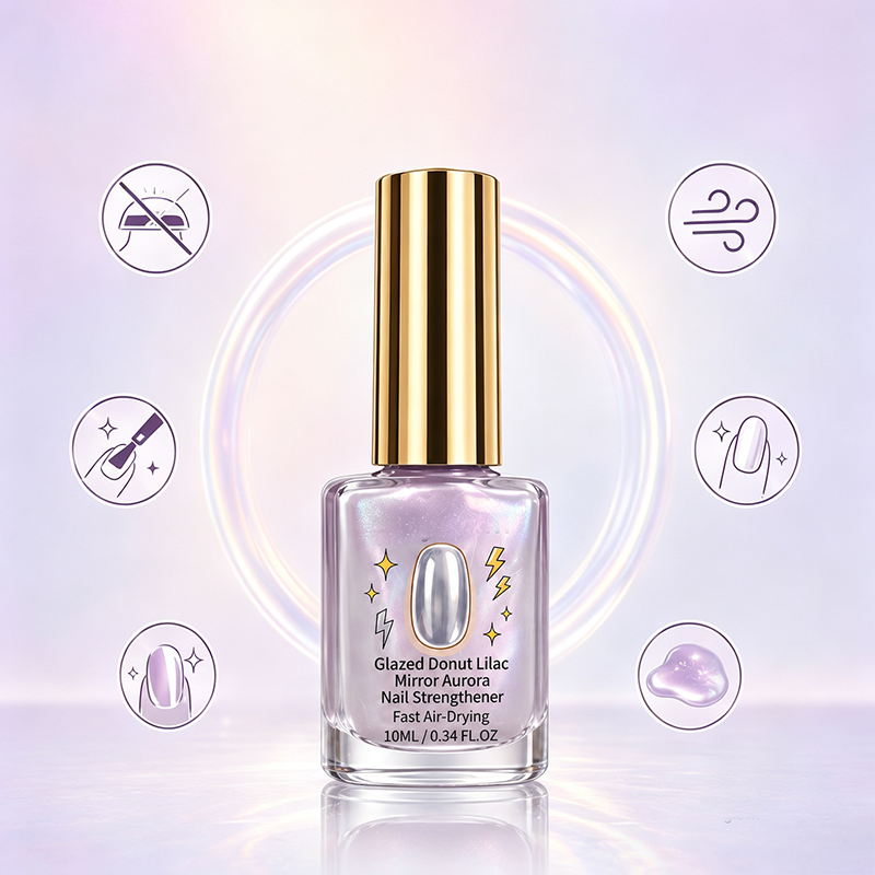 ✨💜Lilac Glossy Mirror Nail Strengthener